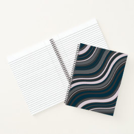 Modernes Rustikales Blau & Grau Notizbuch