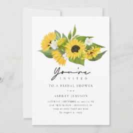 Modernes Rustikales Boho Sonnenblumen Brautparty Einladung