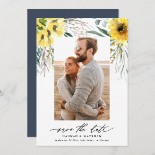 Modernes rustikales botanisches Eukalyptus-Sonnenb Save The Date