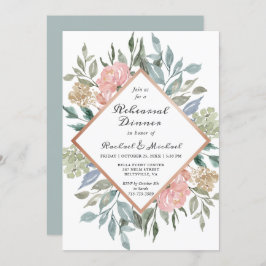 Modernes, rustikales Dusty Chic Probe Dinner Einladung