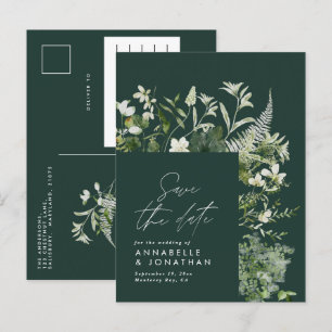 Modernes, rustikales Eukalyptus botanisches, elega Ankündigungspostkarte