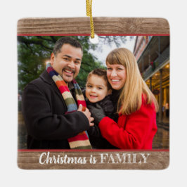 Modernes rustikales Familien-Foto Foto der Keramikornament