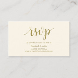 Modernes Rustikales Gold-Script, Online-UAWG Begleitkarte