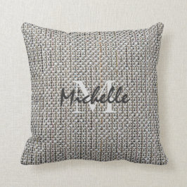 Modernes rustikales graues kissen