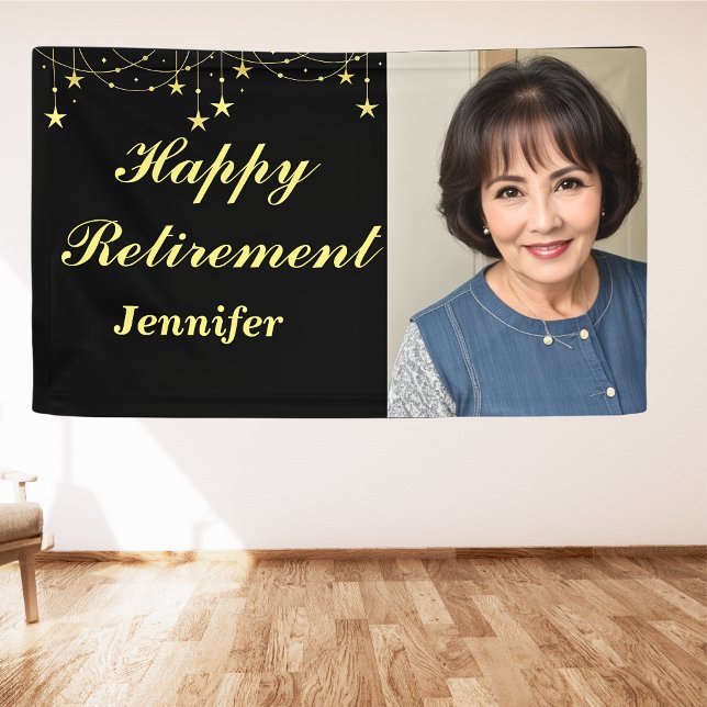 Modernes Rustikales Happy Retirement Individuelle  Banner (Von Creator hochgeladen)