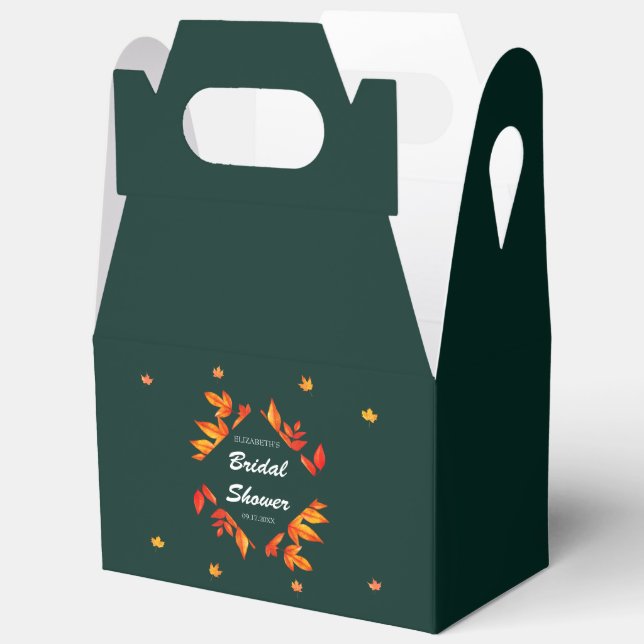 Modernes Rustikales Herbstleaves-Brautparty Geschenkschachtel (Offen)
