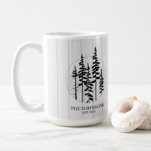 Modernes Rustikales Pinienhain Kaffeetasse
