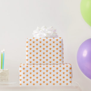 Modernes Safrangelbes Sternenmuster Geschenk Geschenkpapier