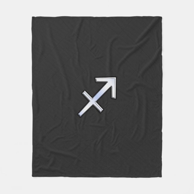 Modernes Sagittarius Zodiac-Zeichen auf Schlangenh Fleecedecke (Vorderseite)