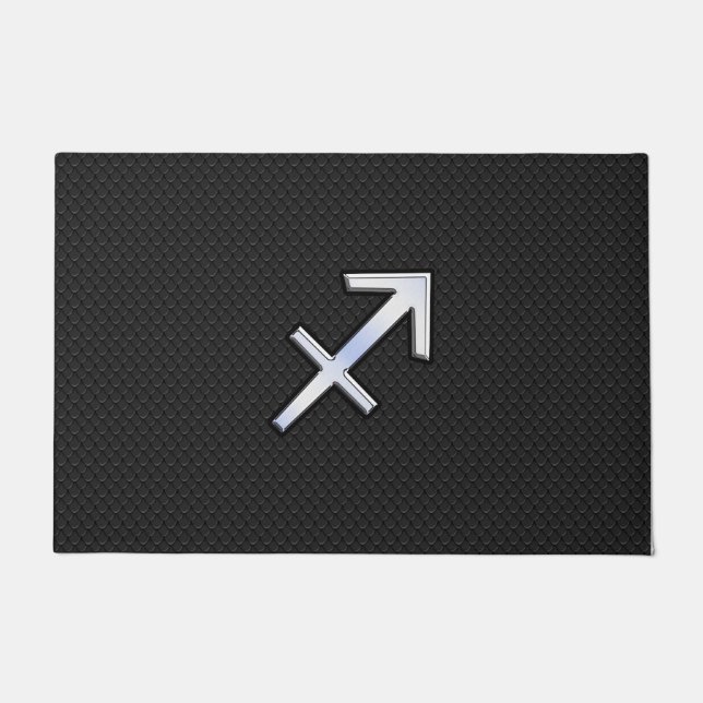 Modernes Sagittarius Zodiac-Zeichen auf Schlangenh Fußmatte (Vorderseite)