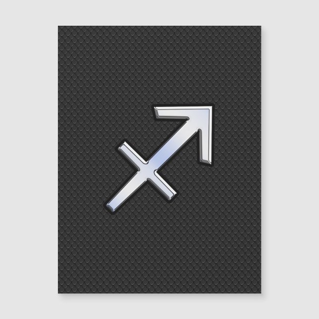 Modernes Sagittarius Zodiac-Zeichen auf Schlangenh Magnetkarte (Vorderseite)