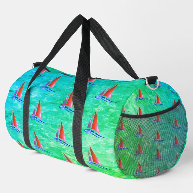 Modernes Sailboat Duffle Bag (Rechte Ecke)