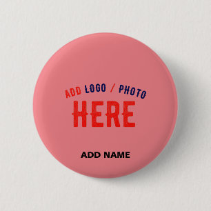 MODERNES SALMON PINK, STYLISCH, MARKIERT BUTTON