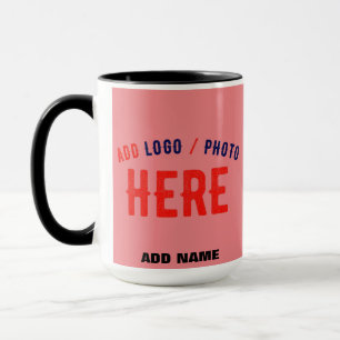 MODERNES SALMON PINK, STYLISCH, MARKIERT TASSE