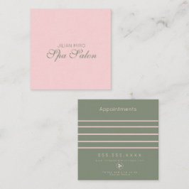 Modernes Salon Beauty Studio Rosa Ankunftskarte Terminkarte