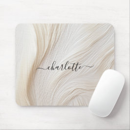 Modernes, Salon, Elegant, Wellen, Monogramm Mousepad
