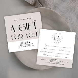 Modernes Salon Geschenkgutschein Personalisiert El