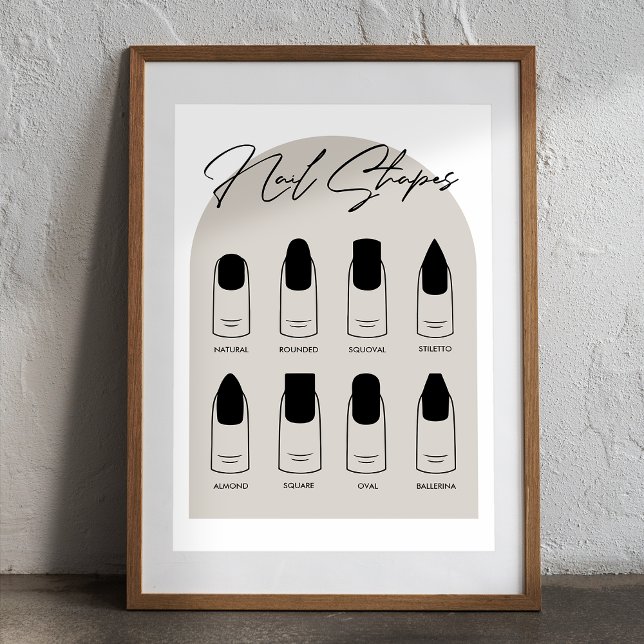 Modernes Salon Nail Shape Poster (Von Creator hochgeladen)