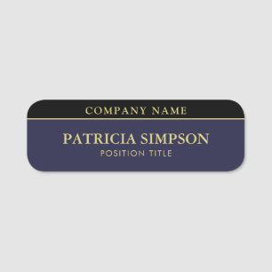 Modernes Saphire Dark Blue & Black: Luxus Business Namensschild