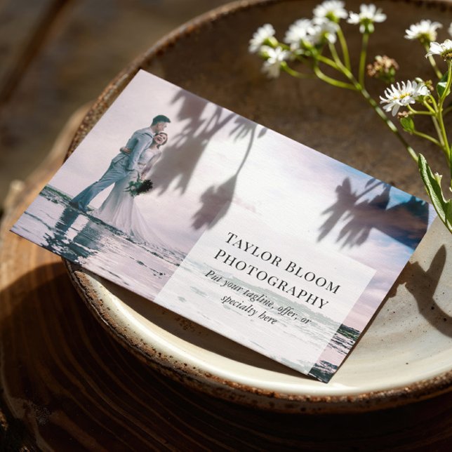 Modernes, sauberes Foto Beruflich Fotograf Visitenkarte (Von Creator hochgeladen)