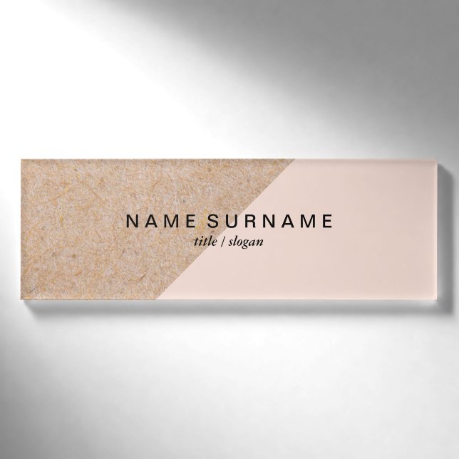 Modernes sauberes namenschild (Vorderseite)