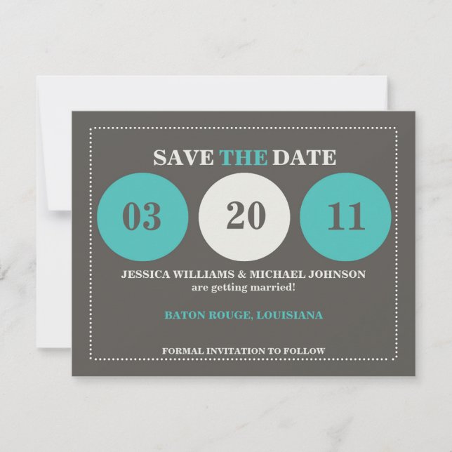 Modernes Save the Date (Vorderseite)