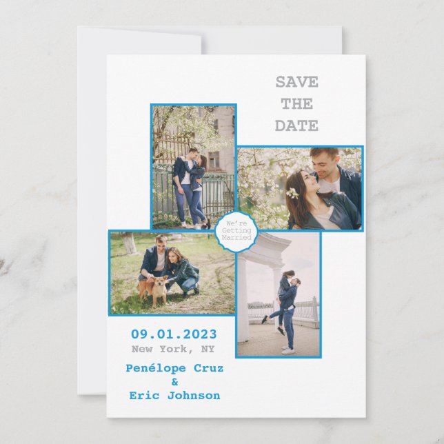 Modernes Save the Date Einladung (Vorderseite)