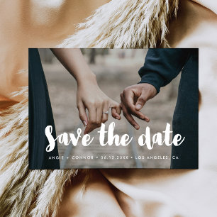 Modernes Save the Date Foto Ankündigung
