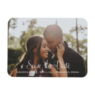 Modernes Save the Date Foto Magnet