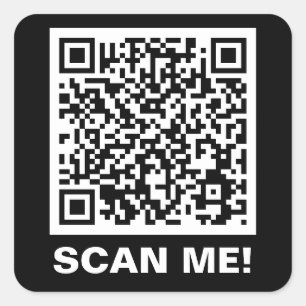 Modernes Scan Me Custom QR Code Werbegeschäft Quadratischer Aufkleber