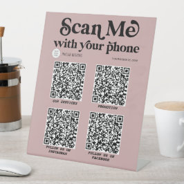 Modernes, scannbares QR-Code-Netzwerk Trendy-Zeich Sockelschild