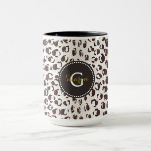 Modernes, schick-braunes Muster Tasse