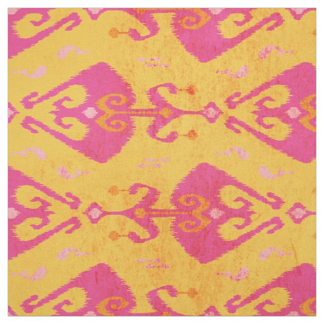 Modernes, schick-gelbes, rosa Farbmuster Stoff (Muster)