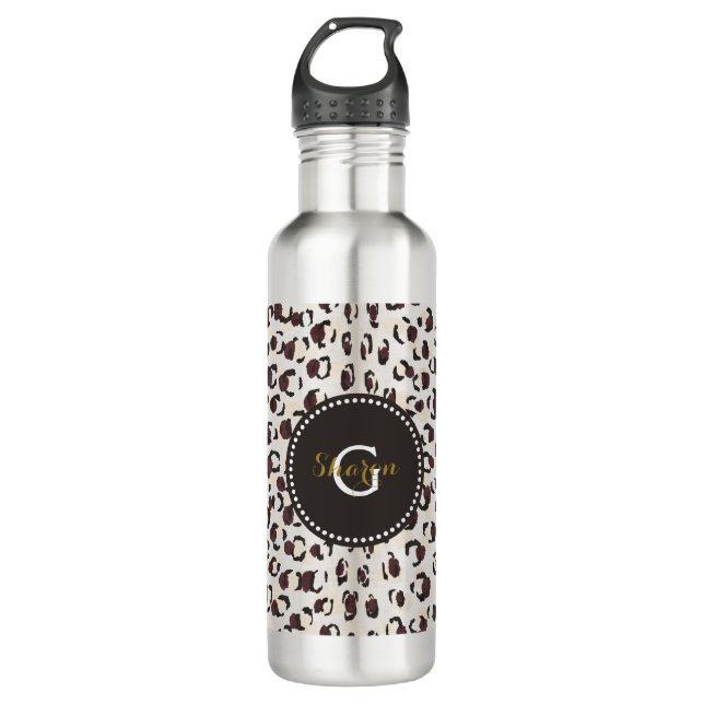 Modernes schickes braunes trinkflasche (Vorderseite)
