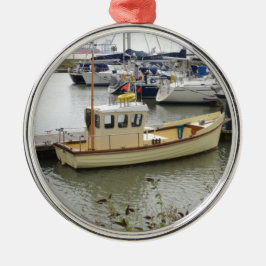 Modernes Schiff Traditioneller Stil Silbernes Ornament
