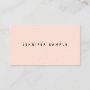 Modernes, schlankes Template Elegant Rosa Creme Fa Visitenkarte