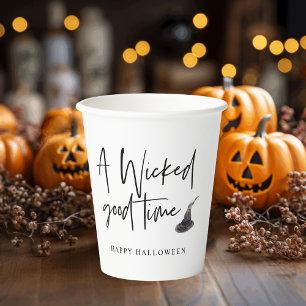Modernes, schlechtes Zeitangebot   Frohe Halloween Pappbecher