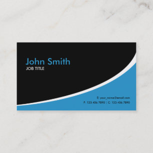 Modernes schlichtes einfaches hallo Tech-Blau Visitenkarte