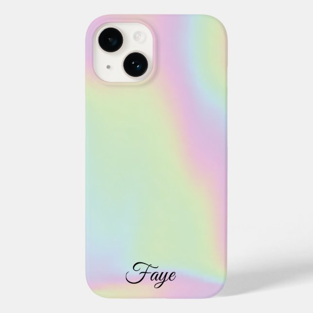 Modernes, schlichtes, farbiges Regenbogengefälle Case-Mate iPhone 14 Hülle (Rückseite)