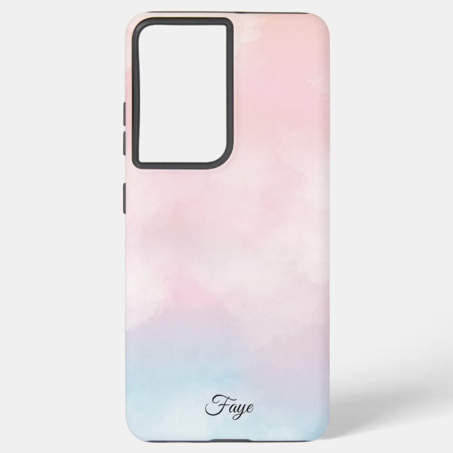 Modernes, schlichtes, farbiges Regenbogengefälle Samsung Galaxy Hülle (Rückseite)