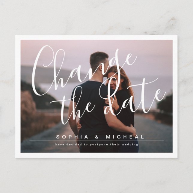 Modernes, schlichtes Foto Postkarte (Vorderseite)