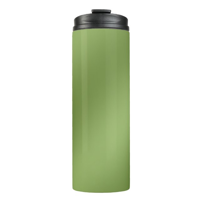 Modernes, schlichtes, grünes Wellenmuster Thermosbecher (Vorderseite)