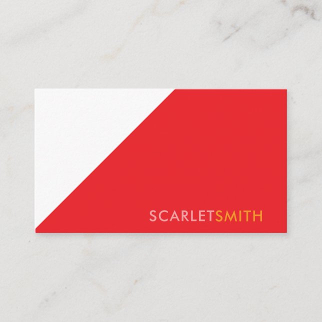 Modernes, schlichtes minimalistisches Design Visitenkarte (Vorderseite)