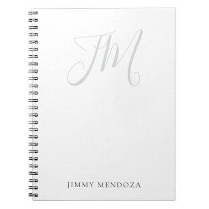Modernes, schlichtes Monogramm mit einfacher Hands Notizblock