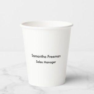 Modernes, Schlichtes Schwarz und Weiß Minimalistis Pappbecher
