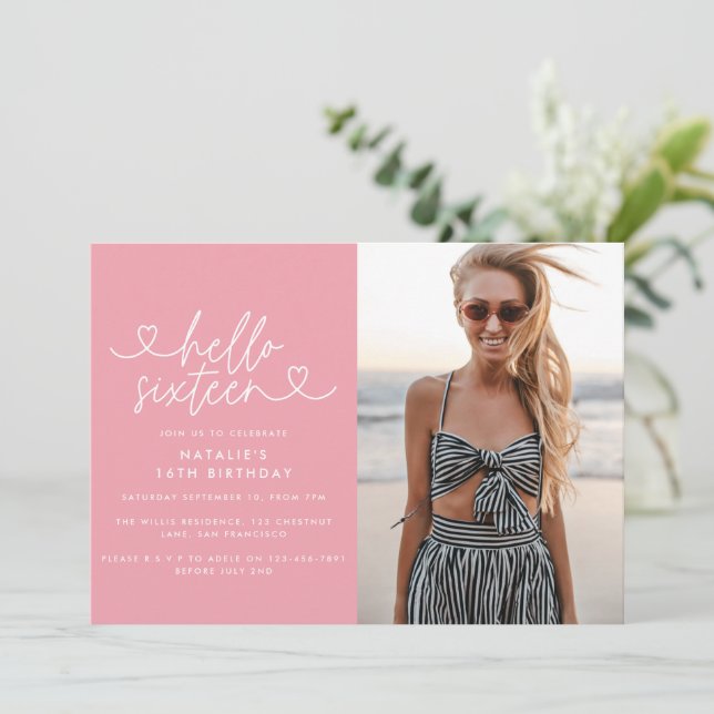 Modernes, schlichtes und elegantes Drehbuch zum 16 (Stehend Vorderseite)