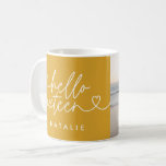 Modernes, schlichtes und elegantes Drehbuch zum 16 Kaffeetasse<br><div class="desc">Moderne 16. Geburtstag einfach stilvolle elegante Drehbuch & geometrische sechzehnte Geburtstag laden ein. Modernes geometrisches Backermuster. Teil einer Sammlung. Die Farbe kann geändert werden.</div>