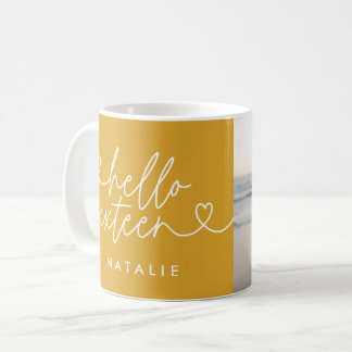 Modernes, schlichtes und elegantes Drehbuch zum 16 Kaffeetasse