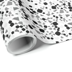 Modernes schlichtes weißes Terrazzo Geschenkpapier