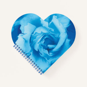 Modernes, schönes Design der blauen Rose Notizbuch